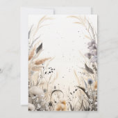 Boho Arch Rustiek Aarde Pampas Bloemen Botanisch Save The Date (Achterkant)