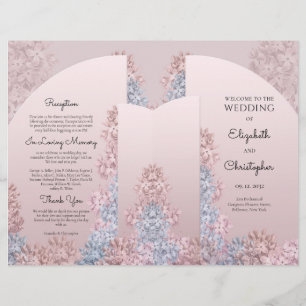 Boho arch spring bloemen stoffige roze hyacinten