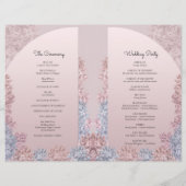 Boho arch spring bloemen stoffige roze hyacinten (Achterkant)