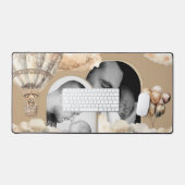 Boho Arch Teddy Bear Air Balloon Nuages Photo (Clavier et souris)