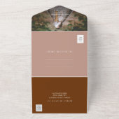 Boho Arch Terracotta Faire-part de mariage avec ph (Dehors)