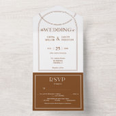 Boho Arch Terracotta Faire-part de mariage avec ph (À l'intérieur)