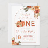 Boho Arch Terracotta Pumpkin Birthday Kaart (Voorkant)