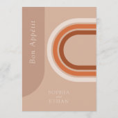 Boho Arch Terracotta Rust Beige Menu Dîner (Dos)
