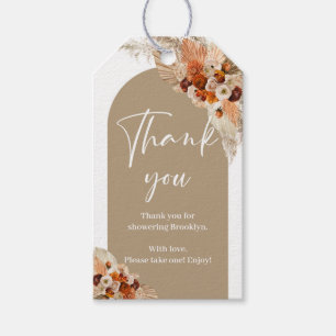 Boho arch terracotta Vrijgezellenfeest Cadeaulabel
