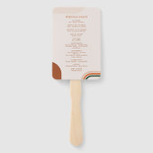 Boho Arch Wedding Program fan, ceremonieprogramma Handwaaier (Achterkant)