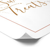 Boho Arch White Pumpkin Floral Sweet Trets bord Poster (Hoek)