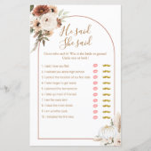 Boho Arch White Pumpkin zei dat ze Kaart zei (Voorkant)