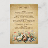 Boho Arrangement Floral Carte Enclosure Papier Anc (Devant)