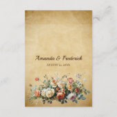 Boho Arrangement Floral Carte Enclosure Papier Anc (Dos)