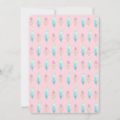 Boho Arrow Feather Baby Douche Invitations (Dos)