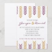 Boho Arrowhead bruiloft uitnodiging (Voorkant / Achterkant)