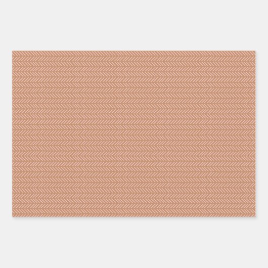 Boho Arrows Clay Brown and Pink Wrapping Paper (Voorkant)