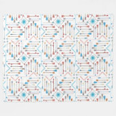 Boho Arrows en Sun V11 ID748 Fleece Deken (Voorkant (Horizontaal))