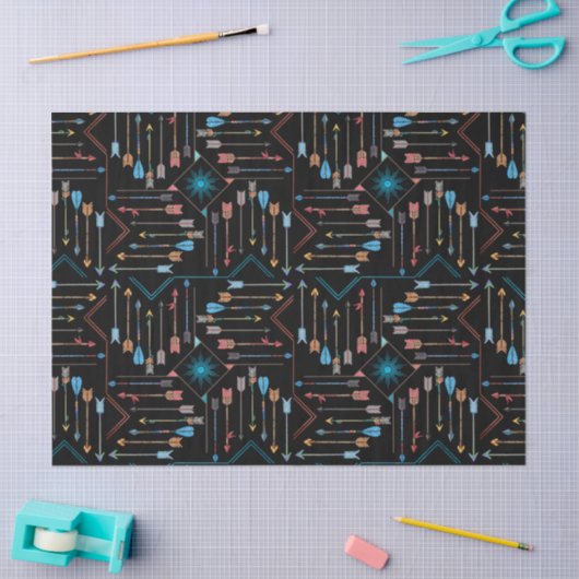 Boho Arrows en Sun V11 ID748 Tissuepapier (Craft)