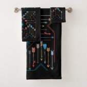 Boho Arrows en Sun V11 Sq ID748 Bad Handdoek (Insitu)