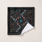 Boho Arrows en Sun V11 Sq ID748 Bad Handdoek (Wasdoekje)