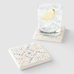 Boho Arrows en Sun V11 Sq ID748 Stenen Onderzetter