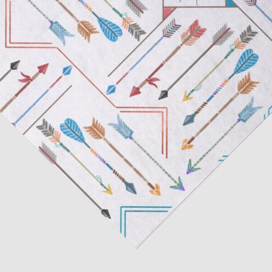 Boho Arrows en Sun V11 White ID748 Tissuepapier (Detail)