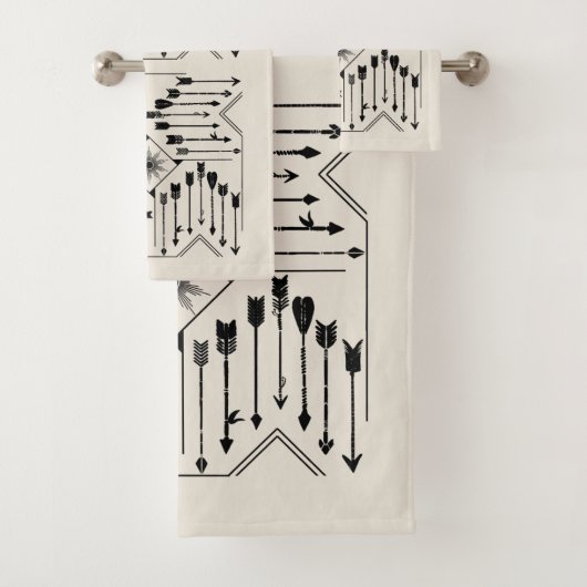 Boho Arrows en Sun V12 Sq ID748 Bad Handdoek (Insitu)