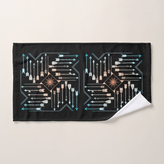 Boho Arrows en Sun V1 ID748 Bad Handdoek (Handdoek)