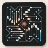 Boho Arrows en Sun V1 ID748 Bier Onderzetter (Voorkant)