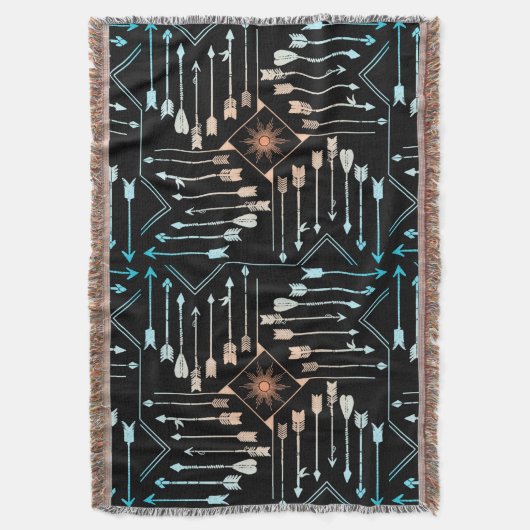 Boho Arrows en Sun V1 ID748 Deken (Voorkant Verticaal)