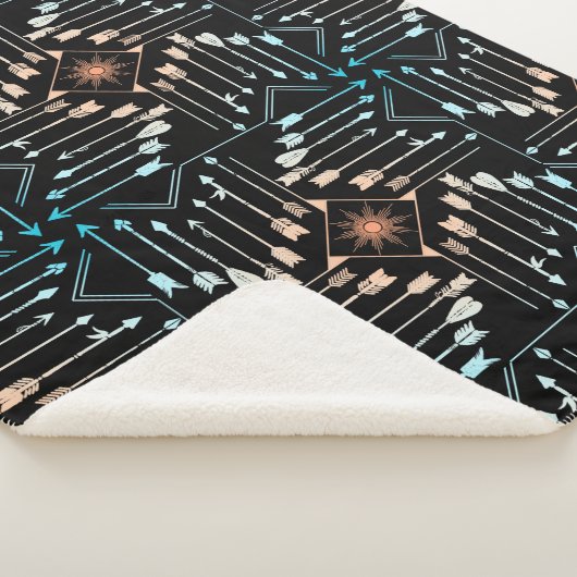 Boho Arrows en Sun V1 ID748 Sherpa Deken (3/4)