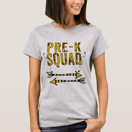 Boho Arrows Pre-K Squad Personalized T shirt (Voorkant)