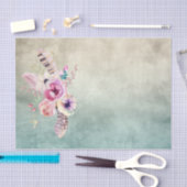 Boho Art Feathers en Flowers - Ontkoppeling Tissuepapier (Craft)