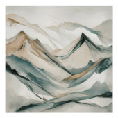 boho art Minimalistisch landschap bergen Perfect Poster (Voorkant)