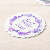 Boho art paars kartonnen onderzetters (Gekanteld)