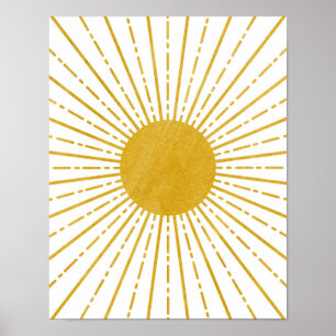 Boho Art Poster, Boho Wall Art, Sun Wall Art Poster