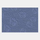 Boho Artistic Blue Flowers Inpakpapier Vel (Voorkant)