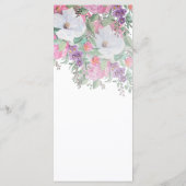 Boho Artistic Fairy Floral Garden Waterverf Menu (Achterkant)