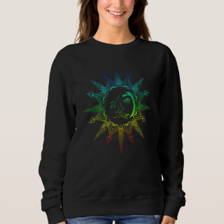 Boho Astronomy Sun Moon Celestial Body Colorful As Trui