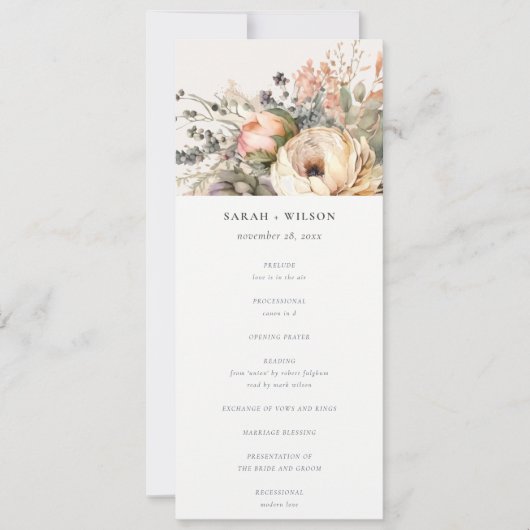 Boho Automne Automne Floral Bunch Programme de mar (Devant)