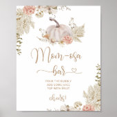 Boho automne citrouille maman osa poster bar (Devant)