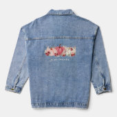 Boho Automne Citrouille Texte Denim Veste (Verso)