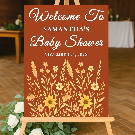 Boho Automne Fleur sauvage Automne Baby shower Bie