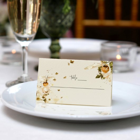 Boho Automne Fleur Sauvage | Cartes de Table de Ma