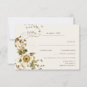 Boho Automne Fleur Sauvage | Réponse Mariage Terra (Devant)