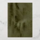 Boho Automne Floral Frame Mariage Foil Invitation (Verso)