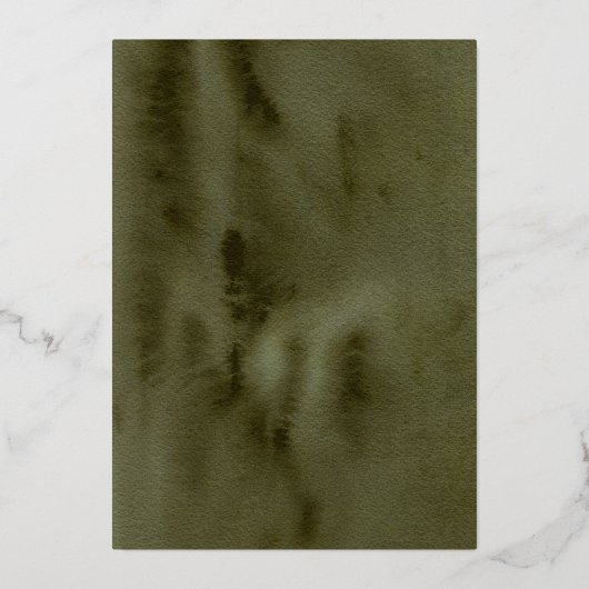 Boho Automne Floral Frame Mariage Foil Invitation (Verso)