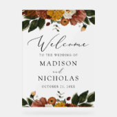 Boho Automne Floral Mariage Accueil Froid (Recto)