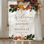 Boho Automne Floral Mariage Accueil Froid