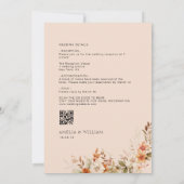 boho automne florales faire-part de mariage (Dos)