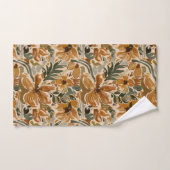 Boho Automne Terracotta Floral Thanksgiving Fall (Serviette à main)