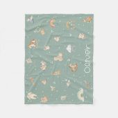 Boho Autumn Baby shower Fleece Deken (Voorkant)