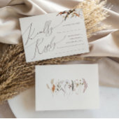 Boho Autumn | Beige Horizontale Menukeuze RSVP